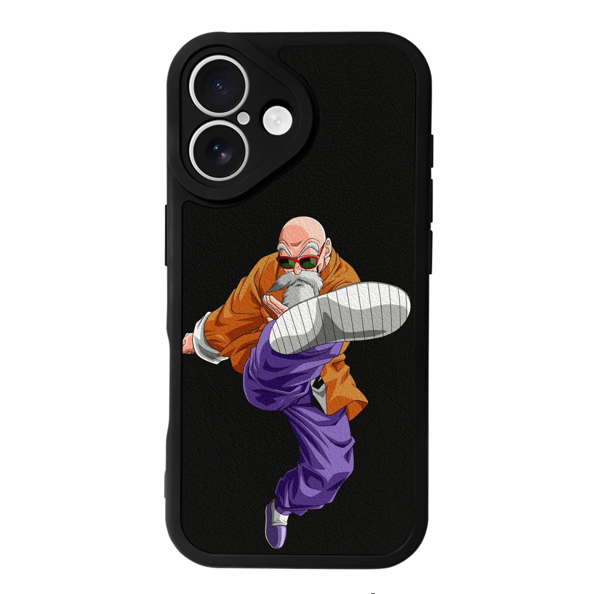 （画像用） ドラゴンボール 亀仙人（かめせんにん） DRAGON BALL Master Roshi Kame Sennin 【iPhone 16シリーズ対応】シリコンスマホケース（レザー調） 材質：シリコン